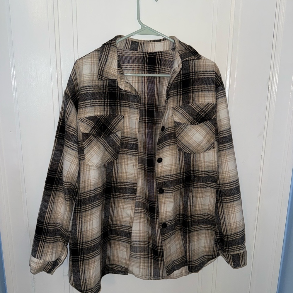 Plaid Button-Up Shirt